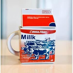 Meow Wolf Omega Mart Milk Carton Mug with Lid